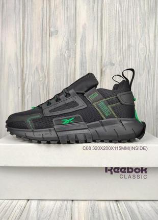 Кроссовки мужские reebok zig kinetica edge black (рыбок зиг)1 фото