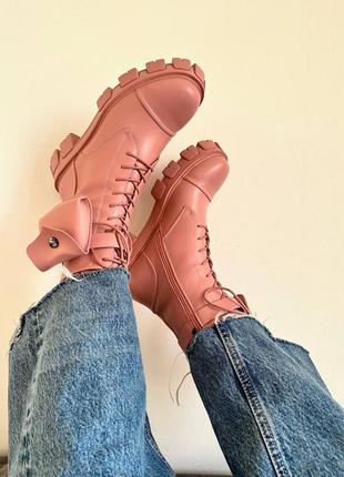 Черевики - boyfriend boots pink9 фото