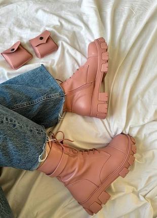 Черевики - boyfriend boots pink8 фото