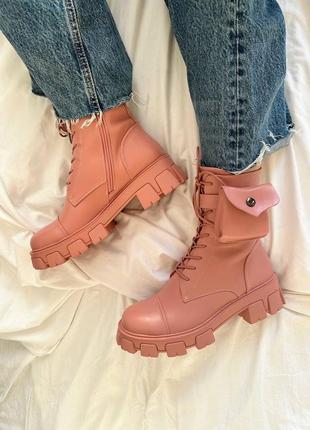 Черевики - boyfriend boots pink7 фото