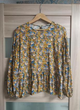 Шикарна блуза в квіти2 фото