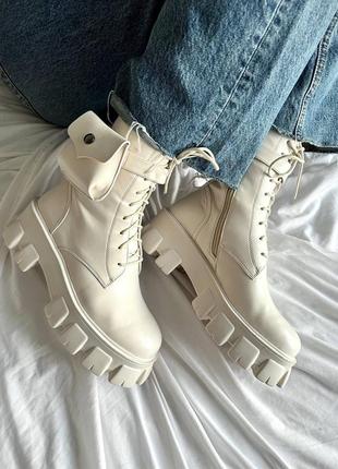 Черевики - boyfriend boots white4 фото