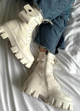Черевики - boyfriend boots white7 фото