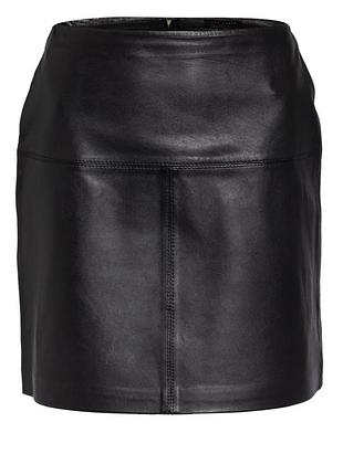 Черная мини- юбка из кожи ted baker