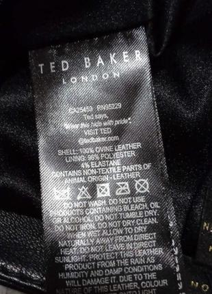 Черная мини- юбка из кожи ted baker7 фото
