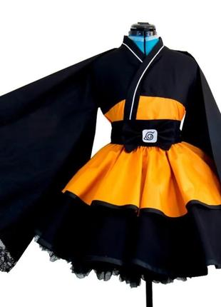 Наруто костюм топ кимоно рукава косплей uzumaki kimono обумкие костюм5 фото