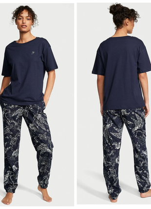 Victoria´s victorias secret виктория сикрет пижама, костюм для сна flannel jogger tee-jama set
