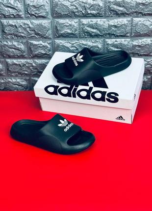 Мужские шлепанцы adidas черные шлепанцы адидас