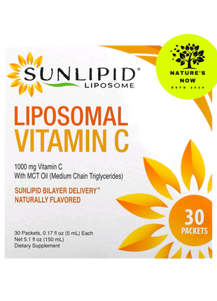 Ліпосомальний вітамін із 1000 мг з олією мст — 30 пакетиків/sunlupid1 фото
