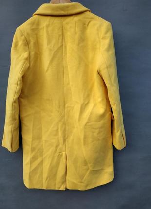 Желтое яркое весеннее пальто вискоза97 10-126 фото