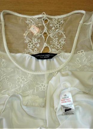 Бавовняна блуза з мереживом "dorothy perkins" 50-52 р о. маврикій6 фото