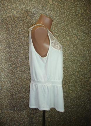Бавовняна блуза з мереживом "dorothy perkins" 50-52 р о. маврикій3 фото