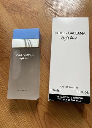 Женские духи dolce&gabbana light blue (тестер) 100 ml.