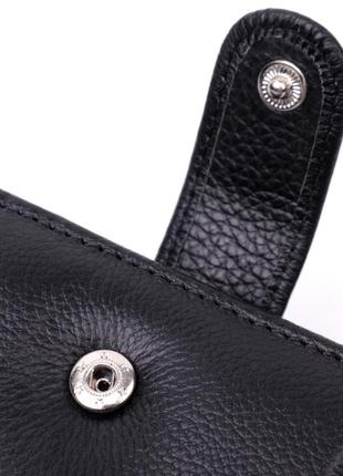 Мужской бумажник среднего размера из натуральной кожи st leather 22444 черный3 фото