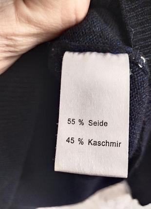 Джемпер, светр, синій, шовк, кашемір 4