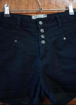 3 дня!шикарные стрейчевые темно синии короткие джинсовые шорты