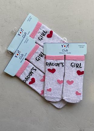 Шкарпетки для дівчинки стопа 10-12 см (розмір взуття 17/19), стопа 14-16 см (розмір взуття 23/26)