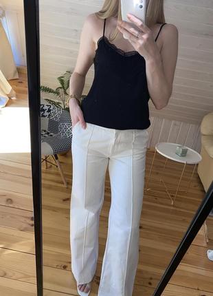 Белые льняные брюки 2