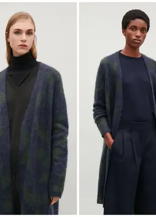 Cos кардиган мохер шерсть в принт