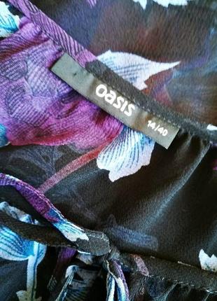 269.легкая шифоновая блузка в цветочный принт известного английского бренда oasis3 фото