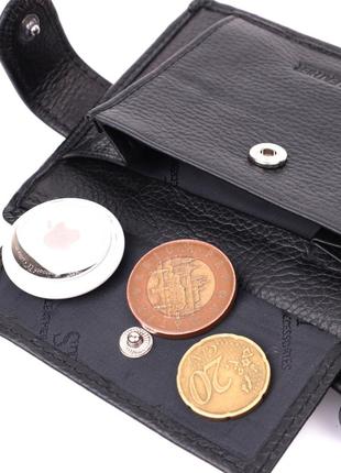 Бумажник мужской среднего размера из натуральной кожи st leather 22473 черный6 фото