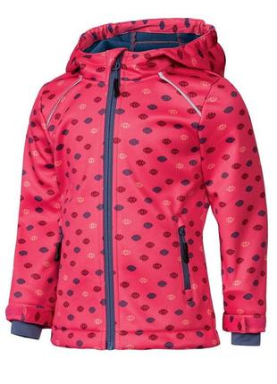 Куртка softshell водовідштовхувальна та вітрозахисна для дівчинки crivit 344413 086-92 см (12-24 months) рожевий