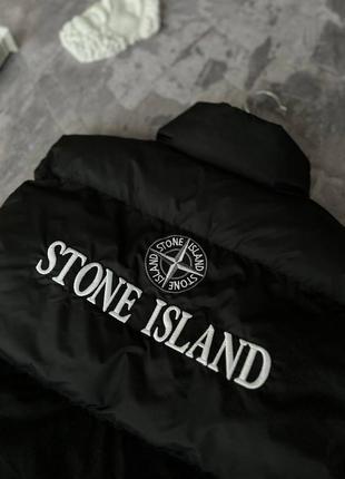 Жилетка stone island, черная, стон айленд, желет, пуховая, пуховик, унисекс, мужская, женская6 фото