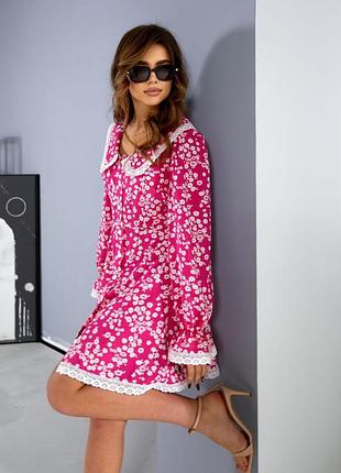 Шикарное платье короткое с кружевом с пышной юбкой колокольчик солнце расклешенное чёрное белое малиновое розовое зелёное с воротничком вечернее