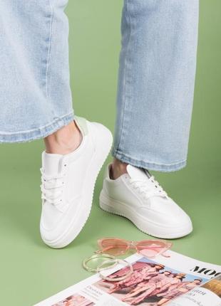Стильные белые кроссовки кеды криперы модные кроссы1 фото