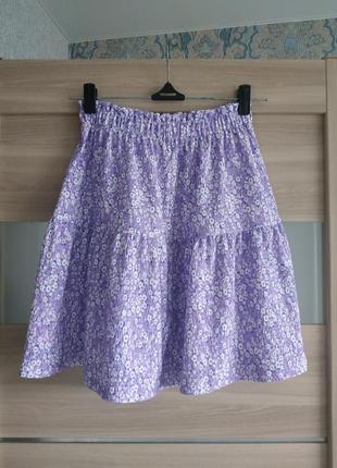 Очень нежная юбка в цветы4 фото