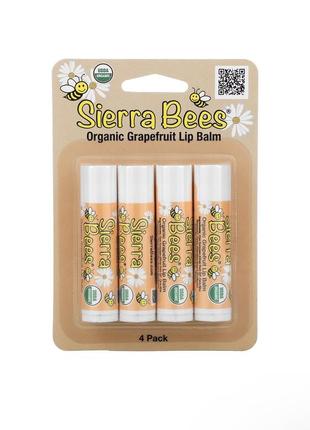 Органічні бальзами для губ, грейпфрут- по 4.25 грам