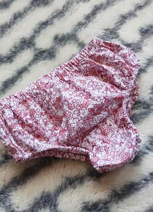 Трусики під памперс з квітковим принтом little nutmeg