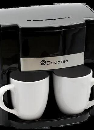 Кофеварка domotec ms0708 черная1 фото