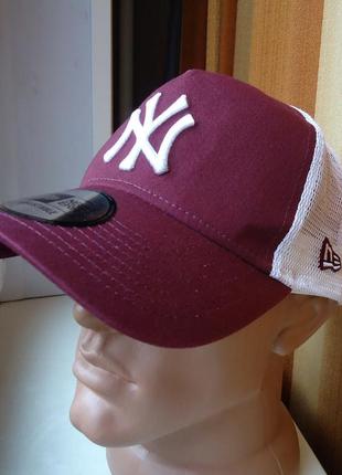Кепка бейсболка  new york yankees new era бордо оригинал8 фото