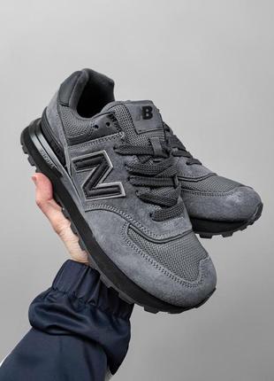 Кроссовки new balance 574 dark gray reflective (нев баланті)6 фото