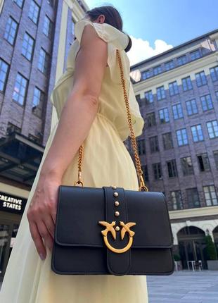 Жіноча сумка з еко-шкіри  lady black пинко молодіжна, брендова сумка маленька через плече