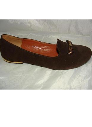 Балетки мокасини туфлі замшеві / натуральна замша 36 37