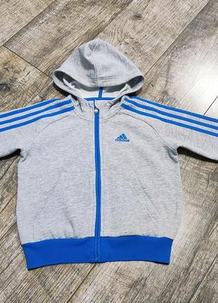 Толстовка, худи, кофта с капюшоном утепленная, adidas, р. 98-104, 3-4 года5 фото