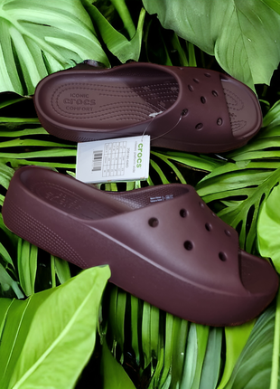 Женские кроксы crocs classic platform slide dark cherry 208180
w7
w8
w9