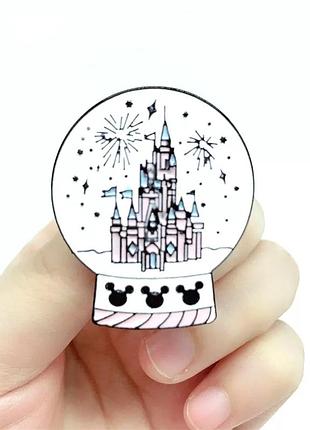 Пин значок дисней хрустальный магический шар замок дворец брошь disney