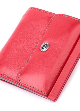 Жіночий гаманець середнього розміру з натуральної шкіри st leather 19496 червоний