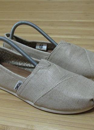 Эспадрильи toms natural metallic burlap canvas4 фото