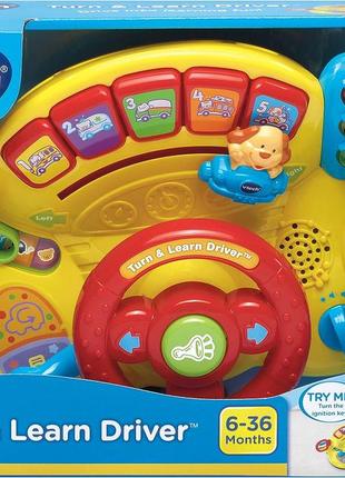 Музыкальный интерактивный руль для малышей vtech turn and learn driver, 6-36 мес.