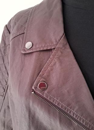 Стильна куртка-косуха / еко-шкіра oasis4 фото