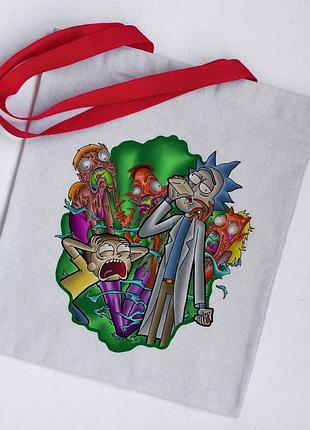 Эко сумка шоппер rick and morty
