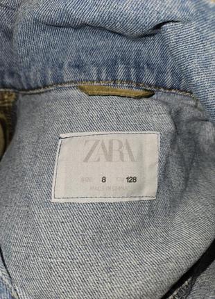 Детская курточка джинсовка zara kids на 8 лет девушка5 фото