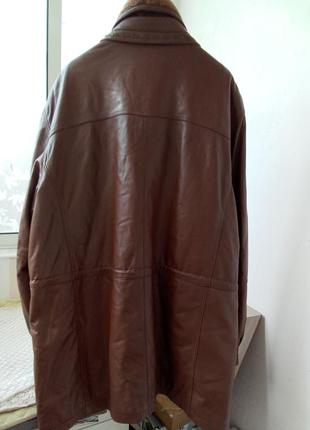 Куртка мужская демисезонная из натуральной кожи, 58-го размера.3 фото