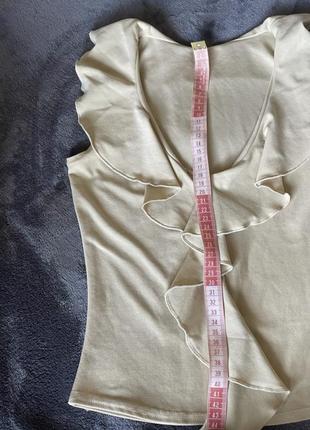 Кремовый топ блузка с рюшами3 фото