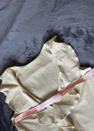 Кремовый топ блузка с рюшами2 фото