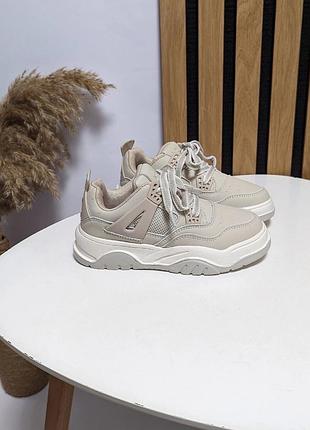 Кросівки для хлопчика та для дівчинки бежеві від jong golf